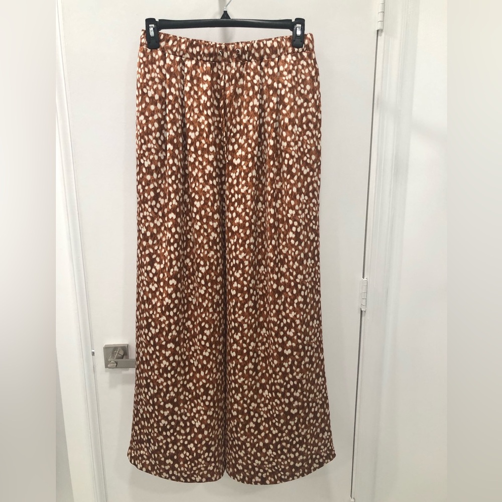 Forever 21 Brown and White Straight Leg Pants